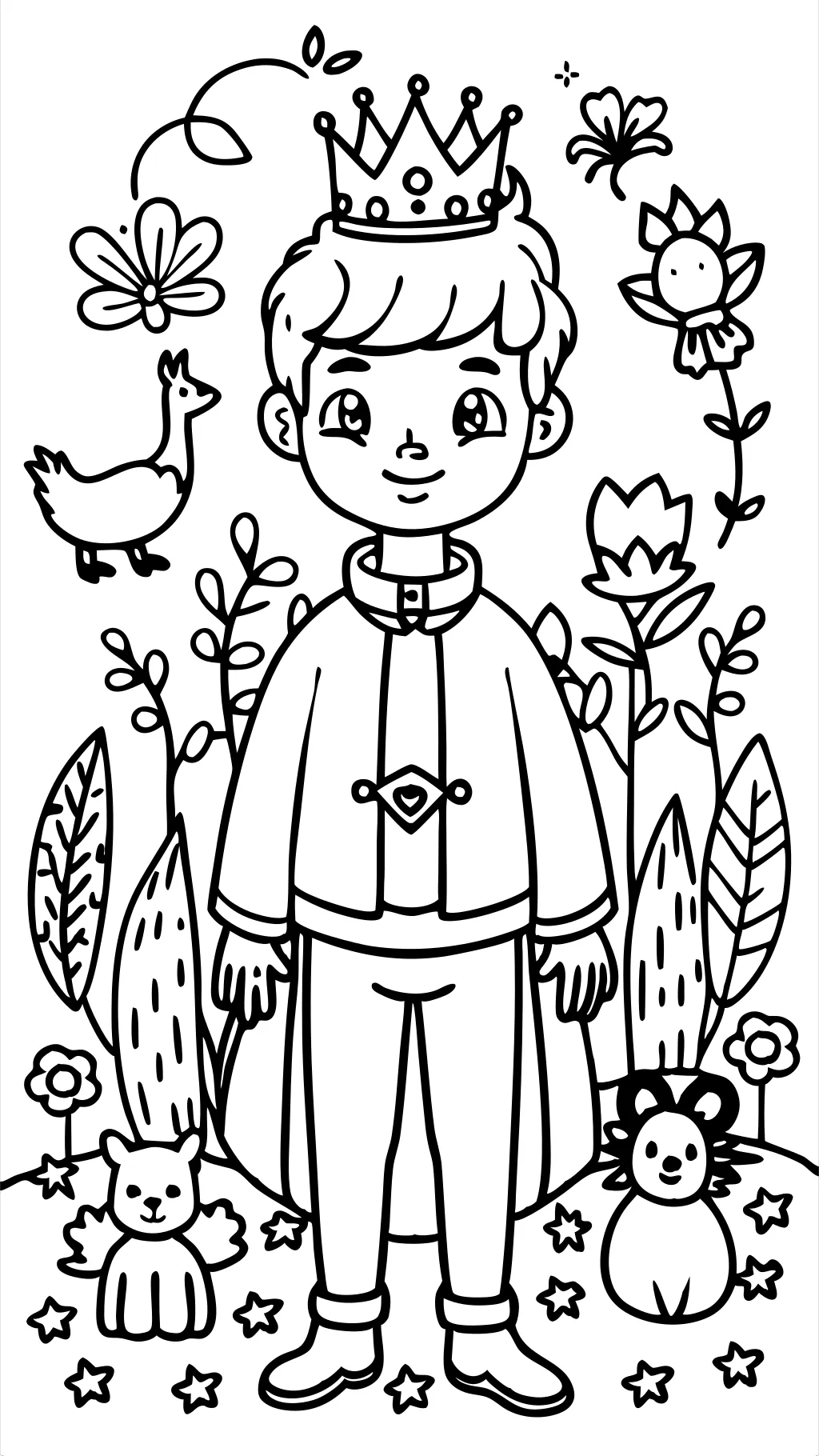 prince coloring page